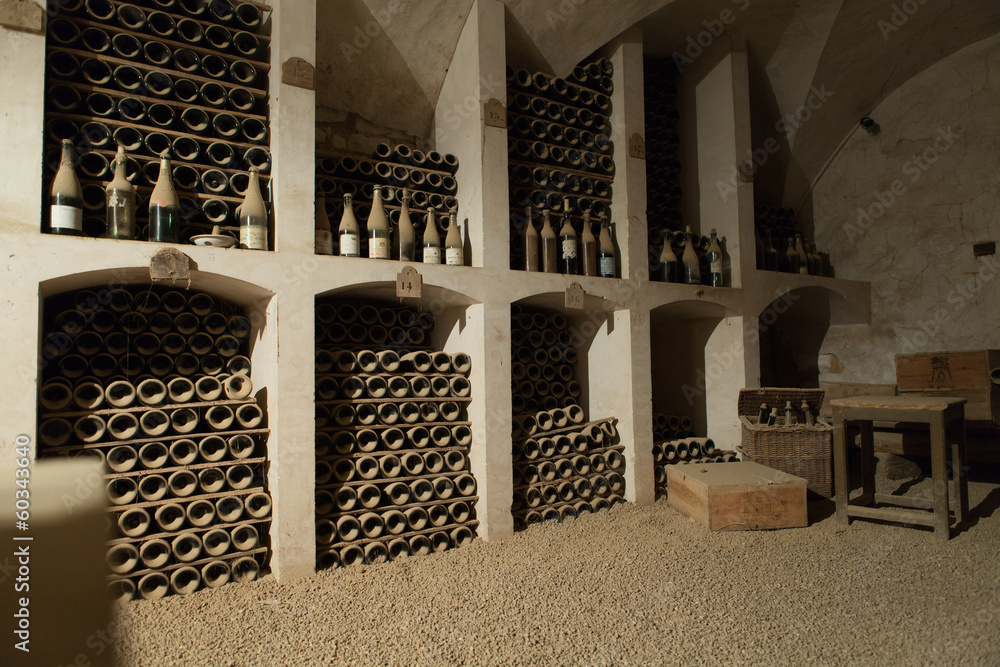 Fototapeta premium The cellar to the storage of wine in the castle Valencay.