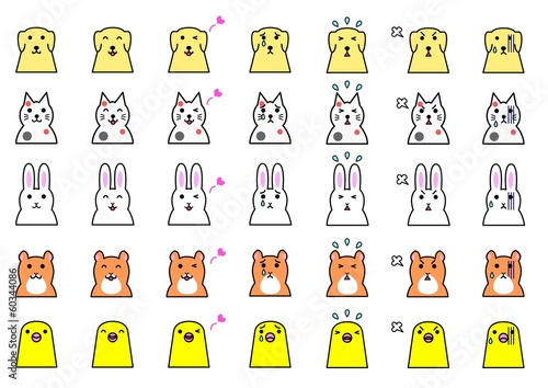 ペットの顔いろいろ