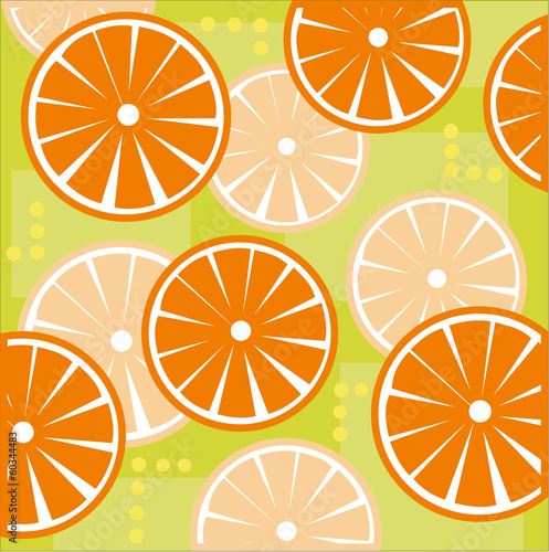 Vector illustration of sliced oranges