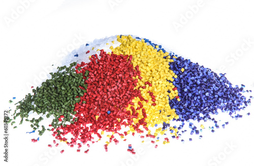 Obraz na płótnie colourful plastic polymer granules