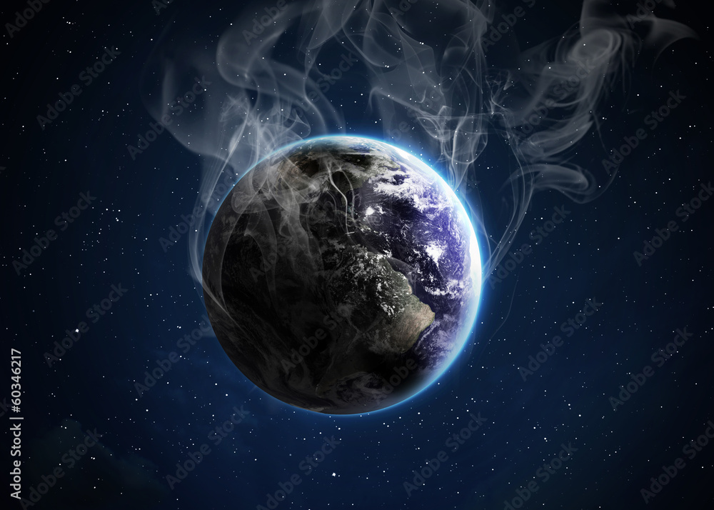 Fototapeta premium Worldwide disaster. Elements of this image furnished by NASA