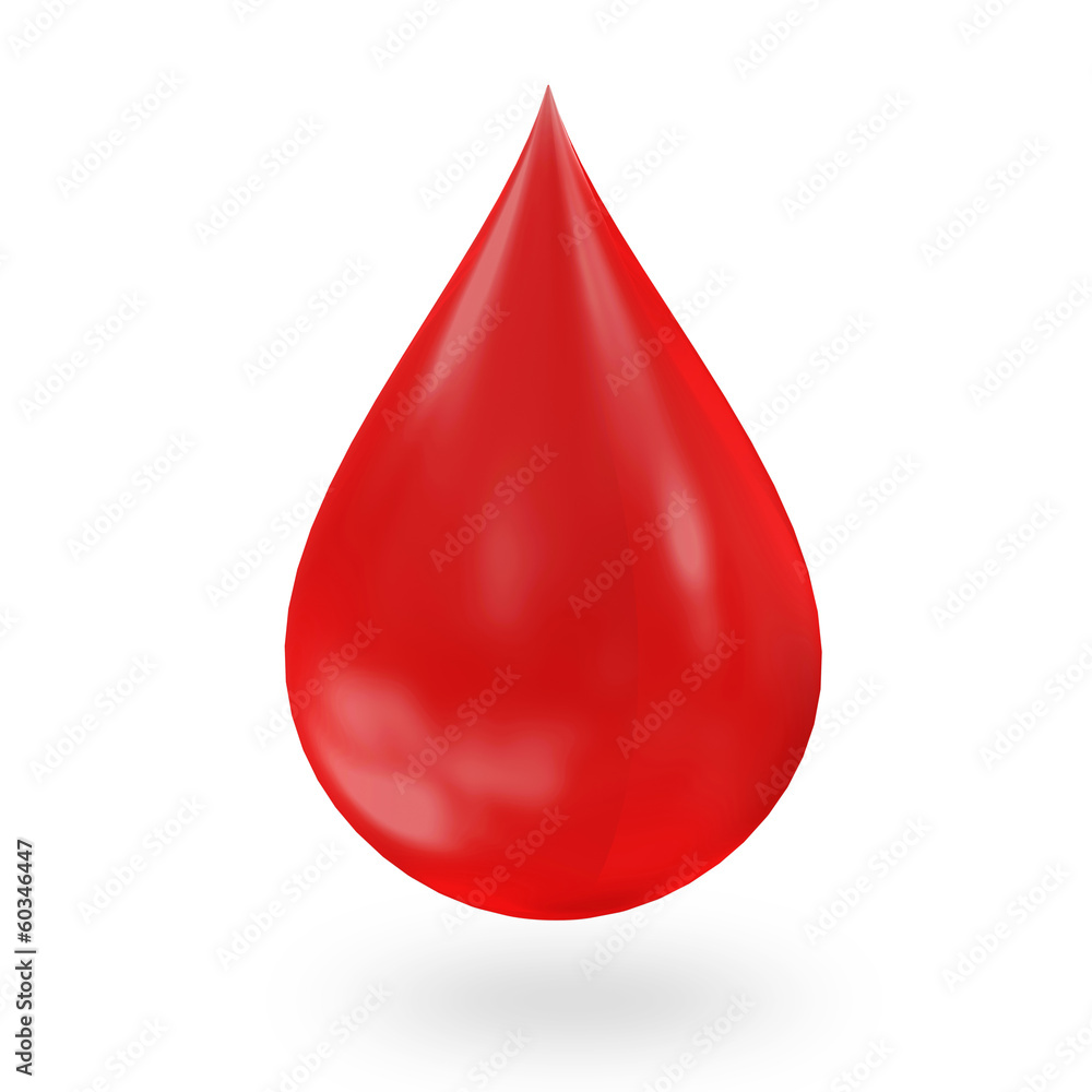 Blood Drop isolated on white background