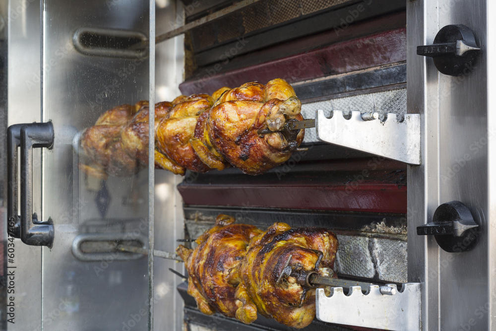 Knusprige Brathähnchen am Grill Knusprige Brathähnchen am Grill
