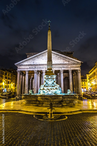 Pantheon at night, Rome, Italy