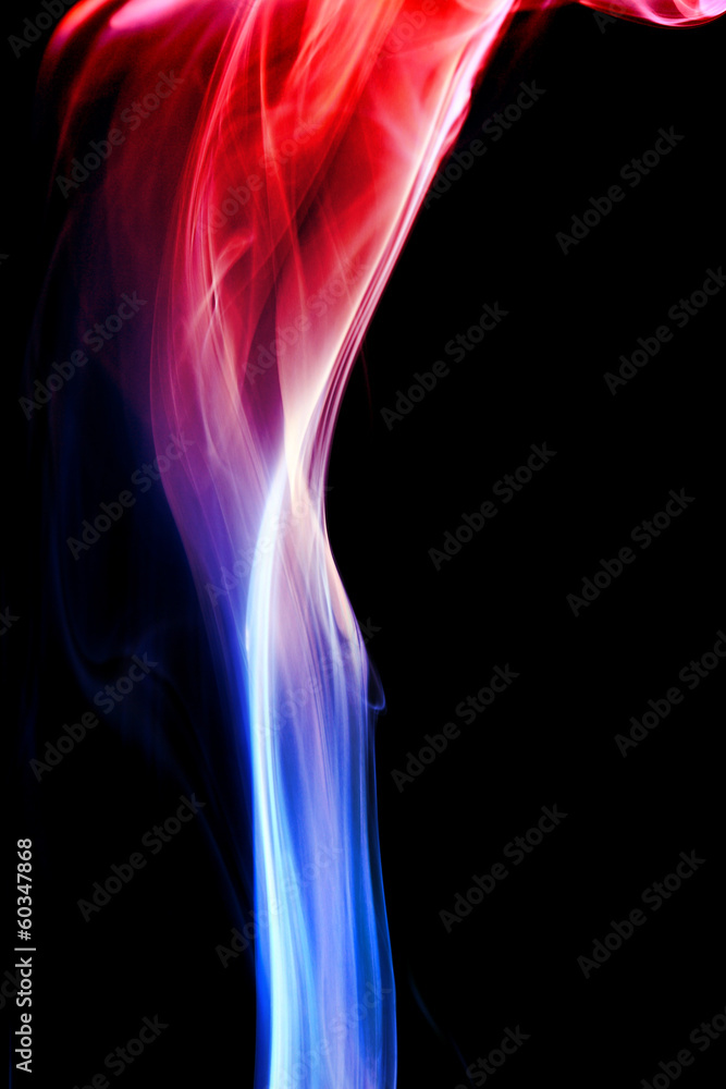 Red and blue smoke Red and blue smoke