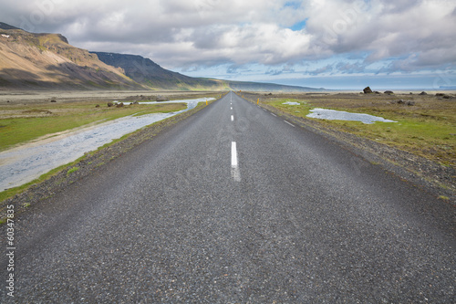 Highway through Iceland