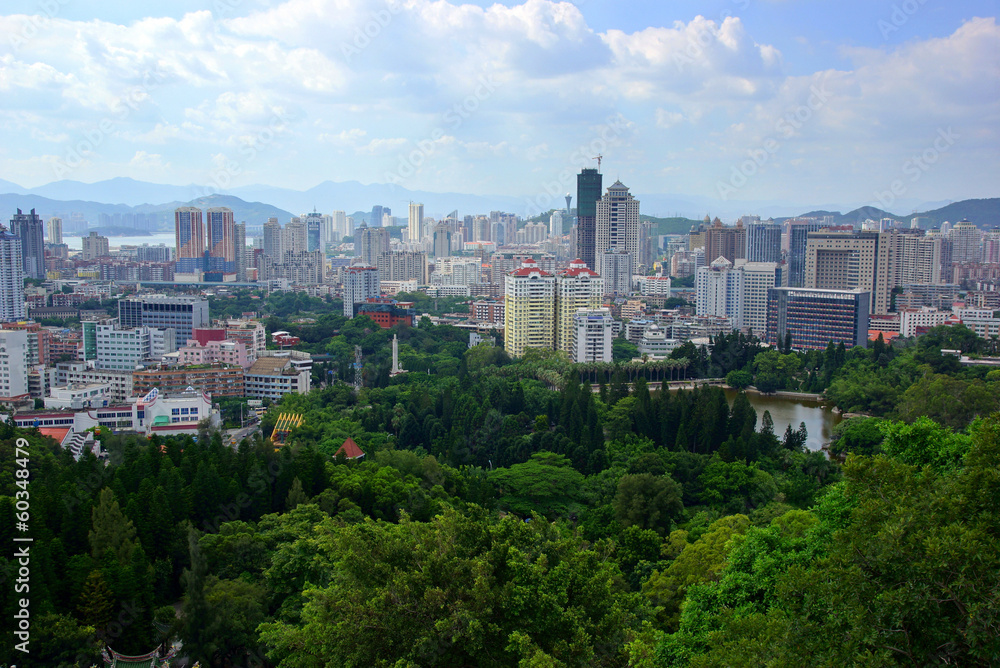 The scenery of Xiamen, modern city in China