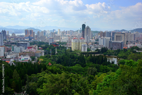 The scenery of Xiamen  modern city in China