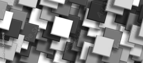 background overlapping Squares black and white