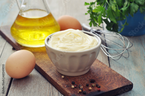 Cuadro en lienzo Homemade mayonnaise