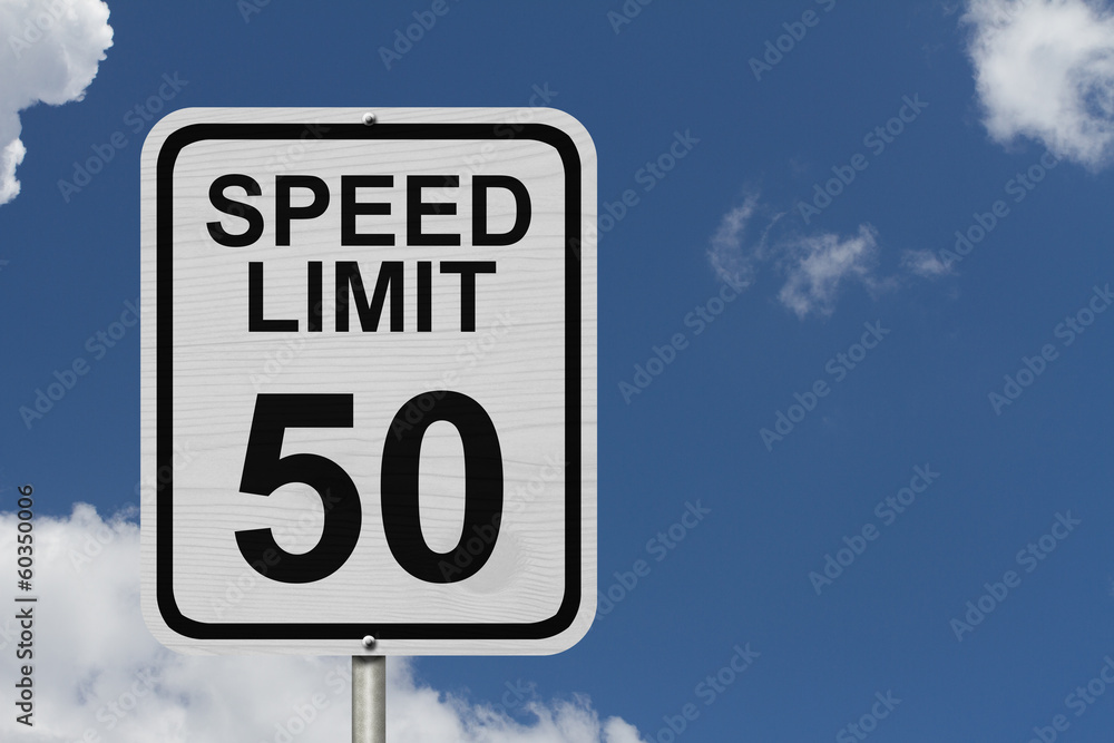 Speed Limit 50 Sign