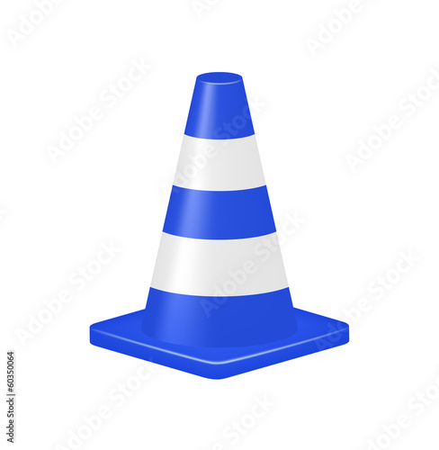Blue traffic cone