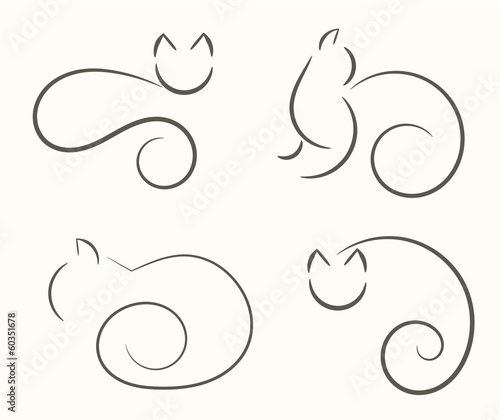Koty logo wektor