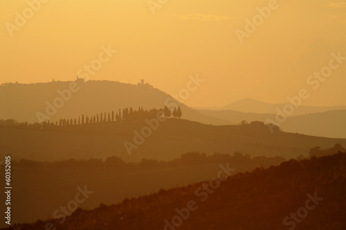 Sunset in Val d'Orcia