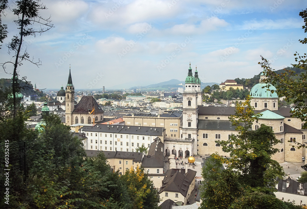 the historic center of Salzburg, Austria