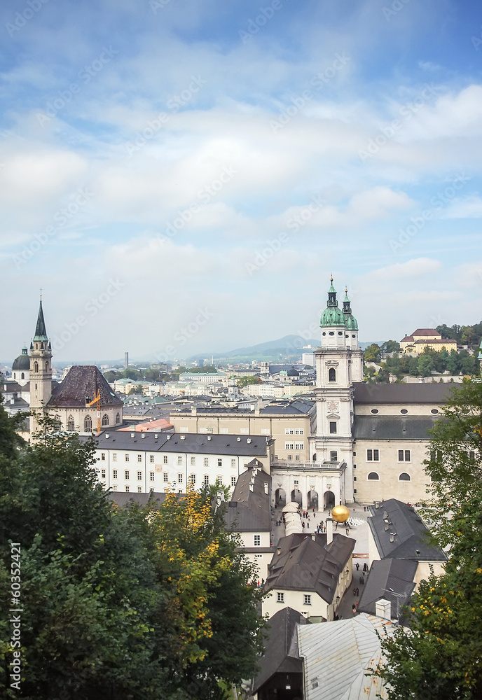the historic center of Salzburg, Austria
