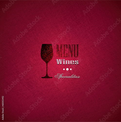 Wine menu cover for restaurants and bars