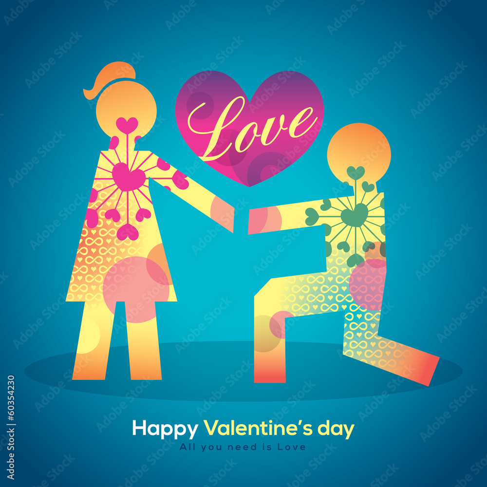 Valentine and wedding cartoon guy on knees proposing girl. Will Valentine and wedding cartoon guy on knees proposing girl. Will