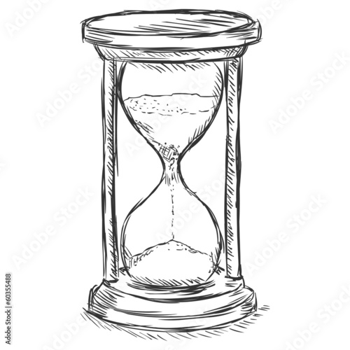 vector sketch illustration - sandglass