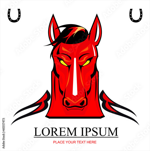 red horse head