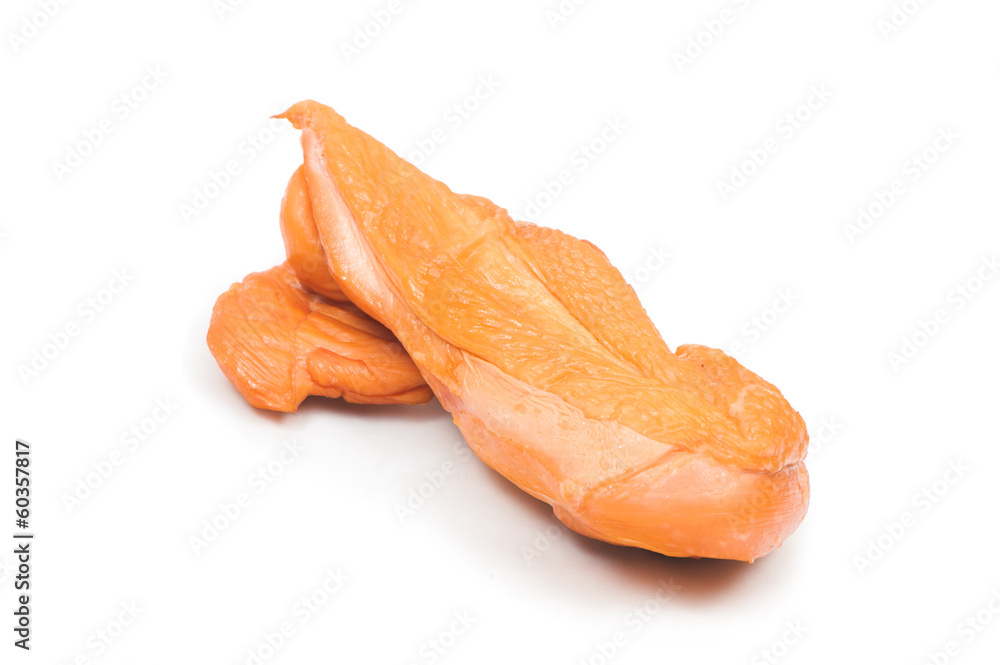 Smocked chicken meat in deep focus Smocked chicken meat in deep focus