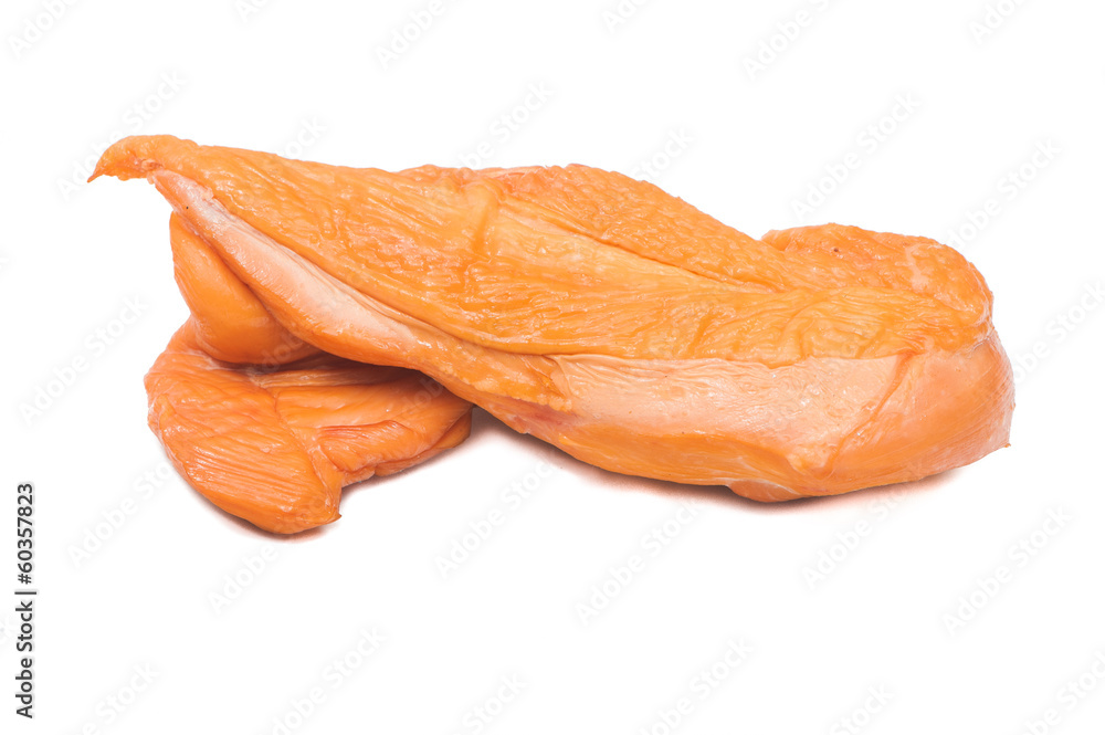 Smocked chicken meat in deep focus Smocked chicken meat in deep focus