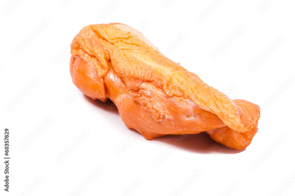 Smocked chicken meat in deep focus Smocked chicken meat in deep focus