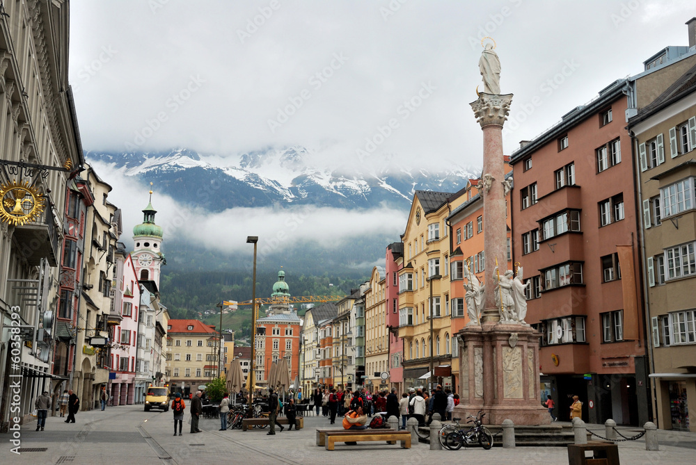 Townscape of Innsbruck, Switzerland.