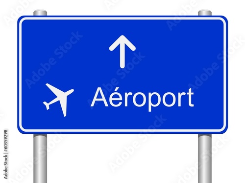 Panneau direction aéroport #2