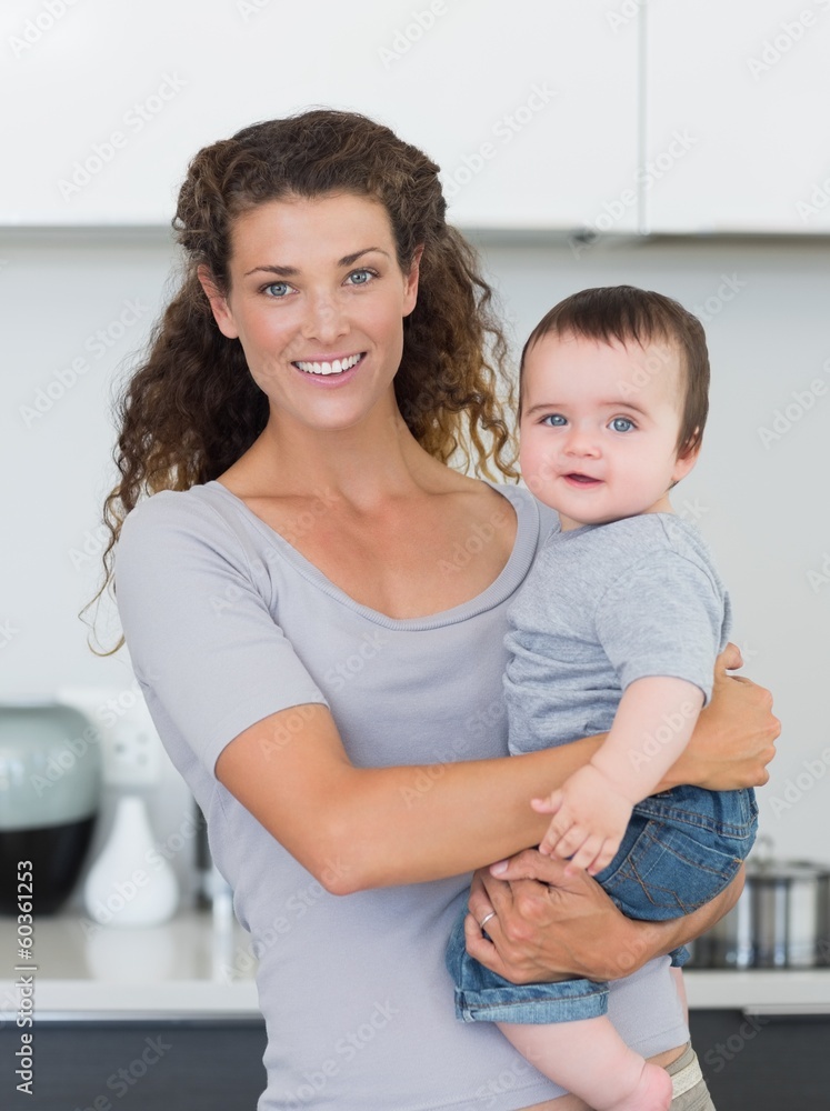 Portrait of happy mother and baby Portrait of happy mother and baby