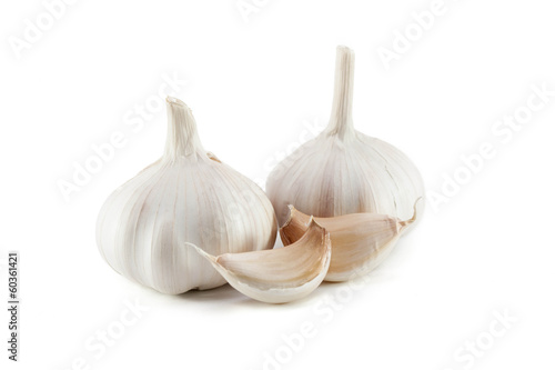Garlic a white background