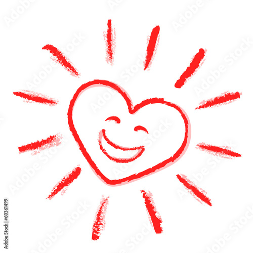 Strahlendes Herzsmiley