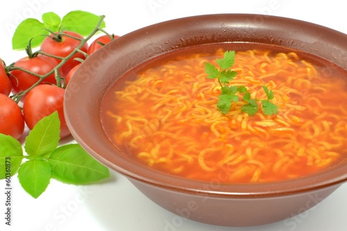 tomato soup with noodles