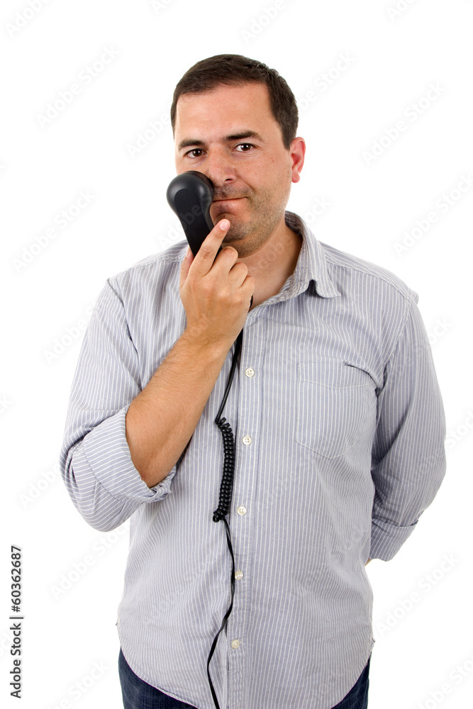 young casual man portrait in a white background young casual man portrait in a white background