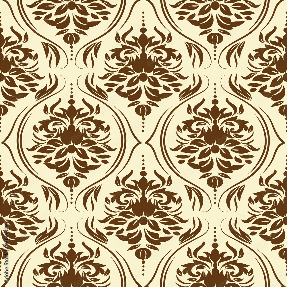 vector seamless classic floral ornament