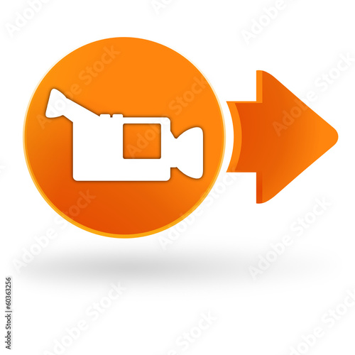 caméra sur symbole web orange