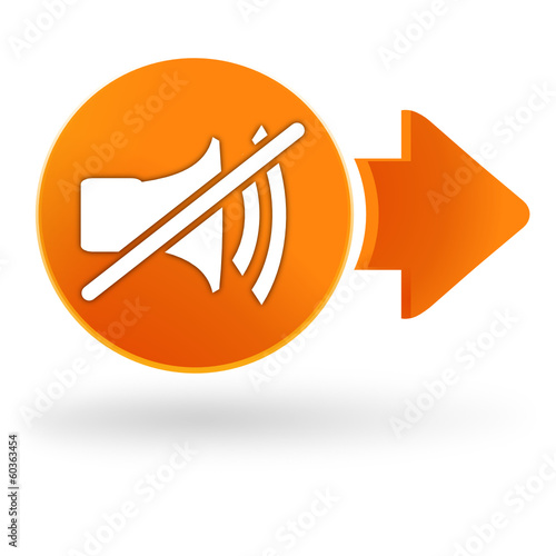 son coupé sur symbole web orange
