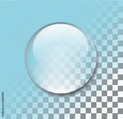 Transparent water drop vector
