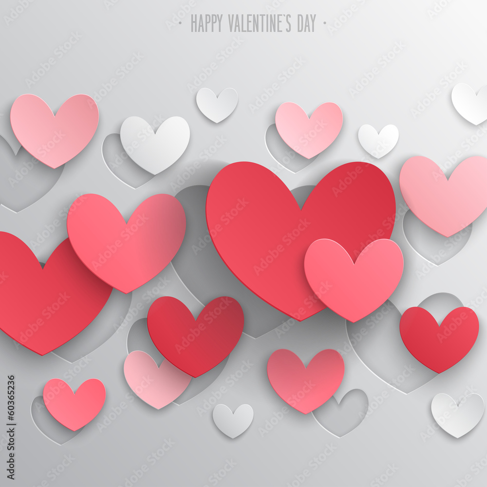 Valentine`s Day abstract background. Vector illustration.