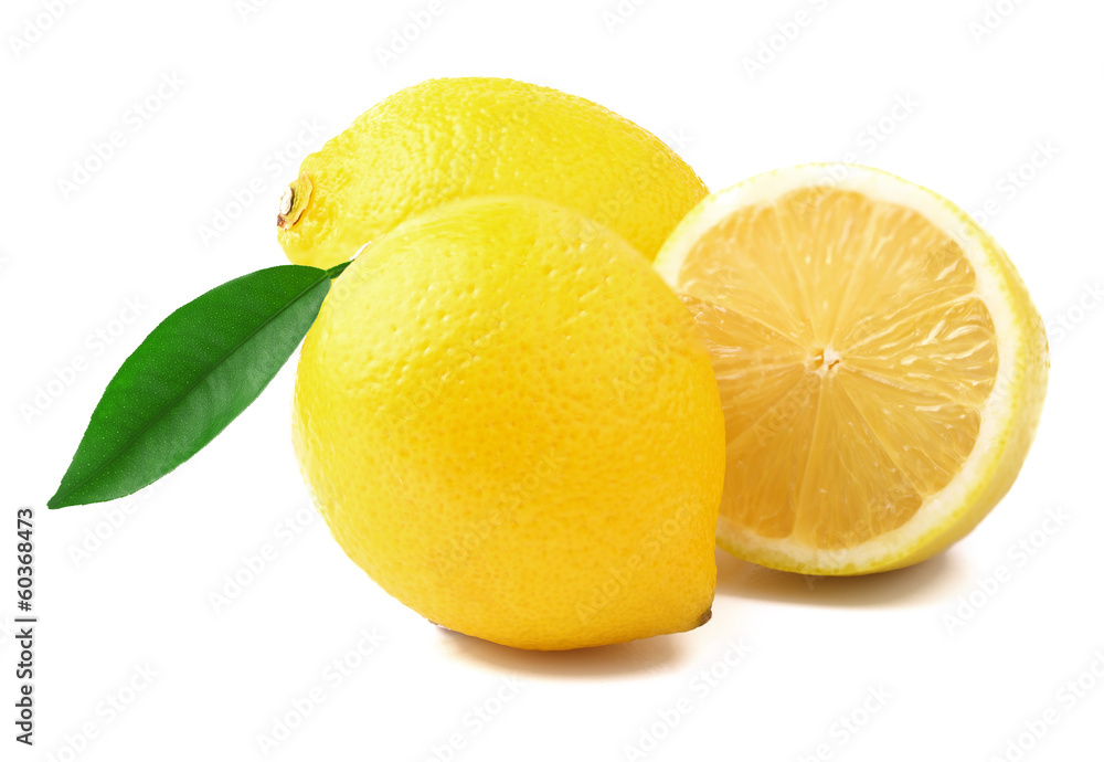 Lemons on white. Lemons on white.