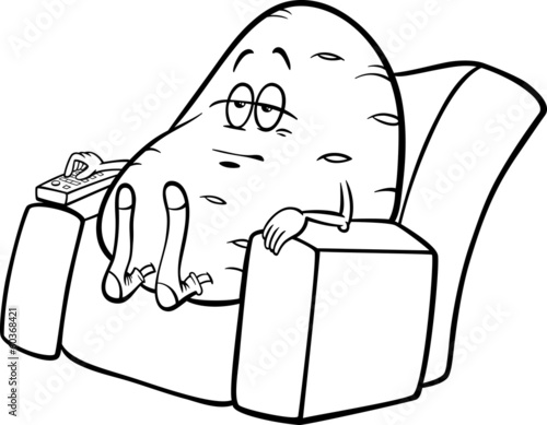 couch potato saying cartoon