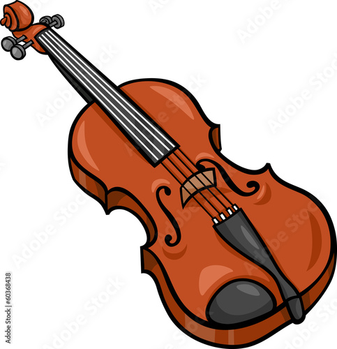 violin cartoon illustration clip art