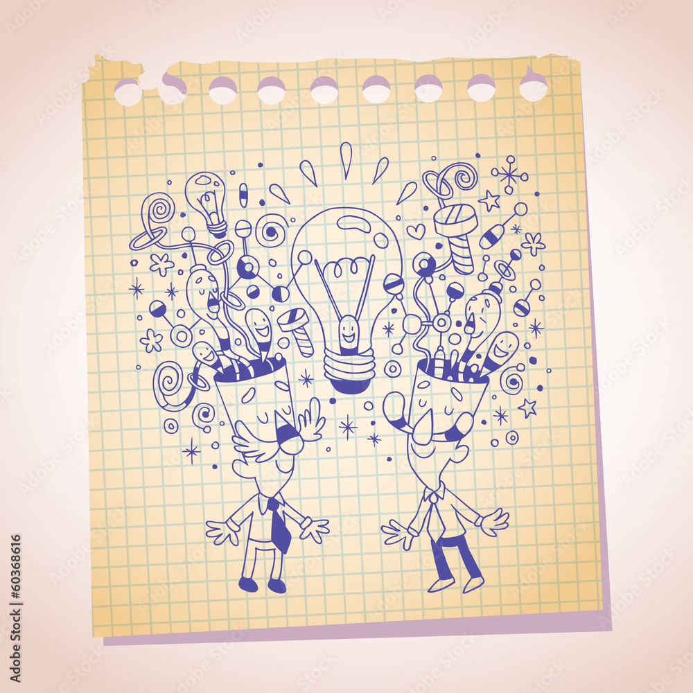idea concept note paper cartoon sketch idea concept note paper cartoon sketch