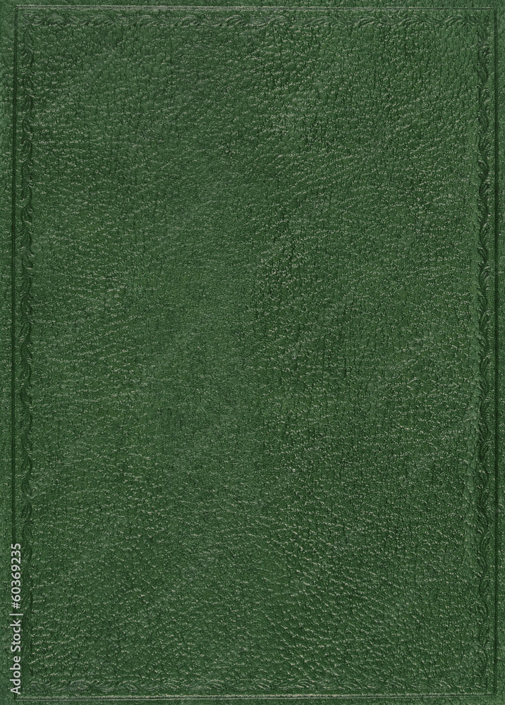 Fototapeta premium Green leather cover