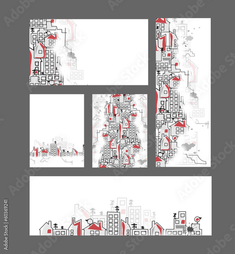 real estate city circuit mirror business background