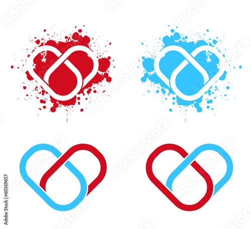 Abstract Heart Set