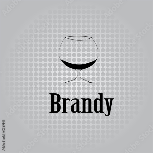 brandy glass design menu background. Vector