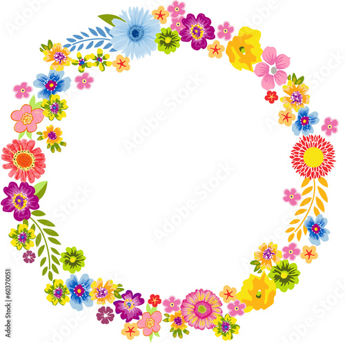 Round Spring Flower Frame © soniagoncalves