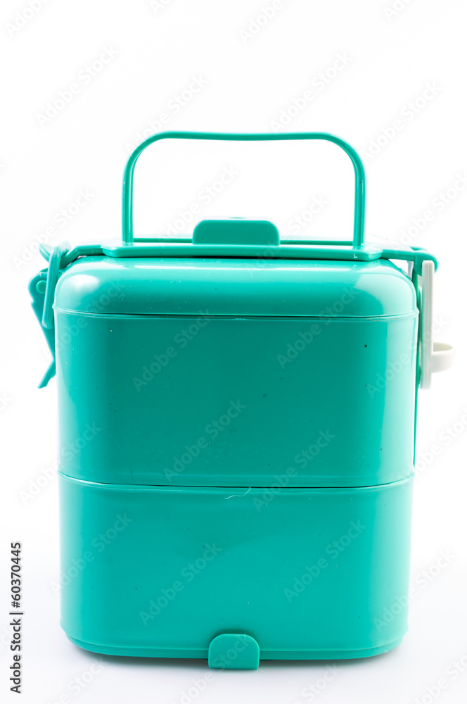 Tiffin box on isolated white background