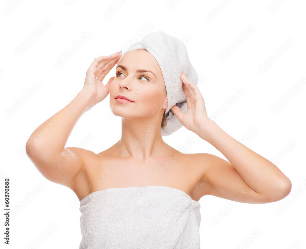 beautiful woman in towel beautiful woman in towel